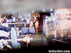 Thick Indian Woman Watched Washing Her Body